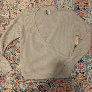 Knit open front sweater